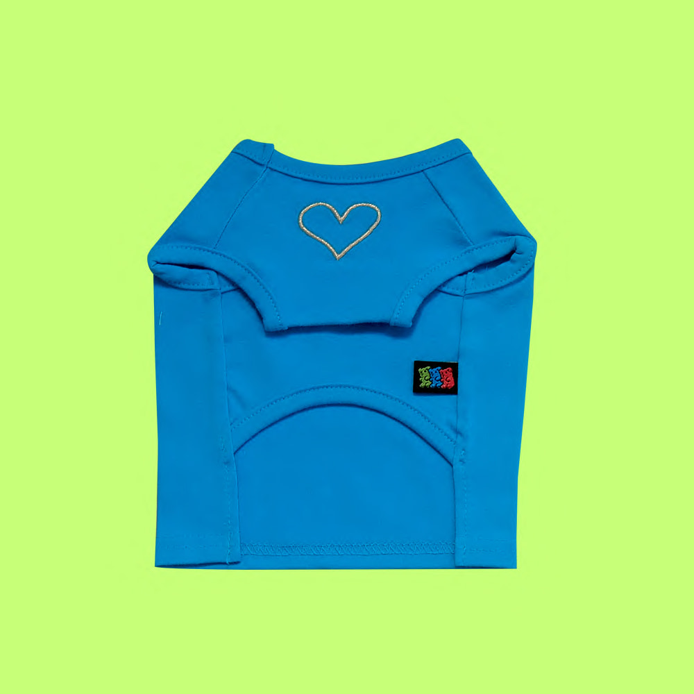 Summer sleeveless love top (BLUE)